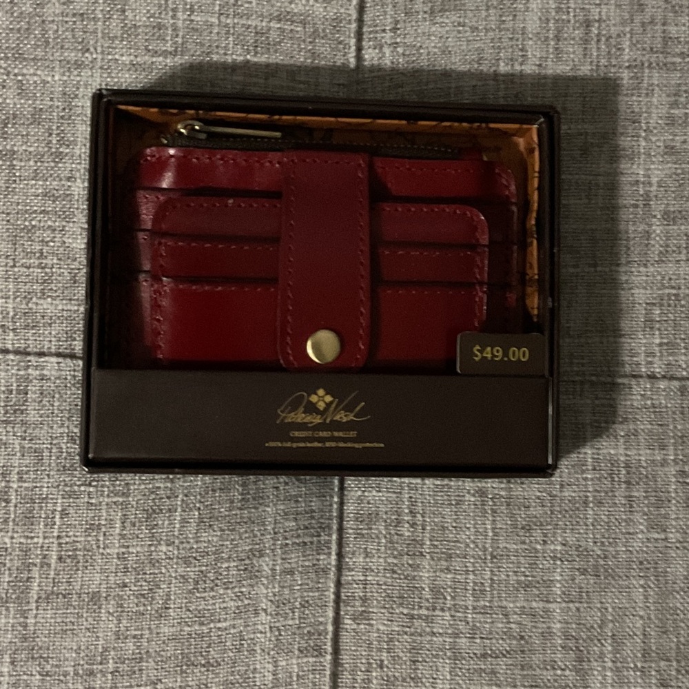 Patricia Nash Red Leather Card Wallet